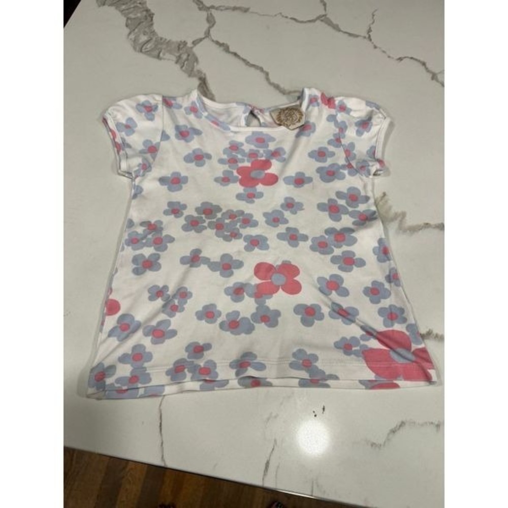 beaufort bonnet company girls short‎ sleeve shirt flowers size 5